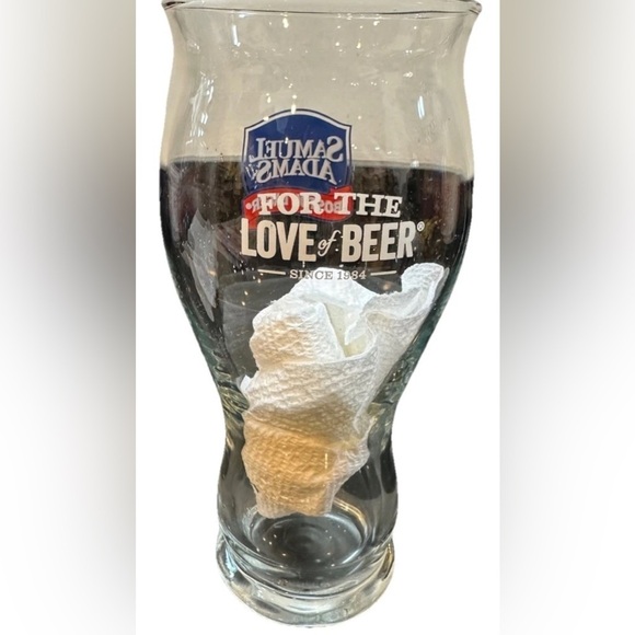 Samuel Adams Boston Lager 16 oz Pint Beer Glass “For the love of beer” Sam Adams - Picture 2 of 2